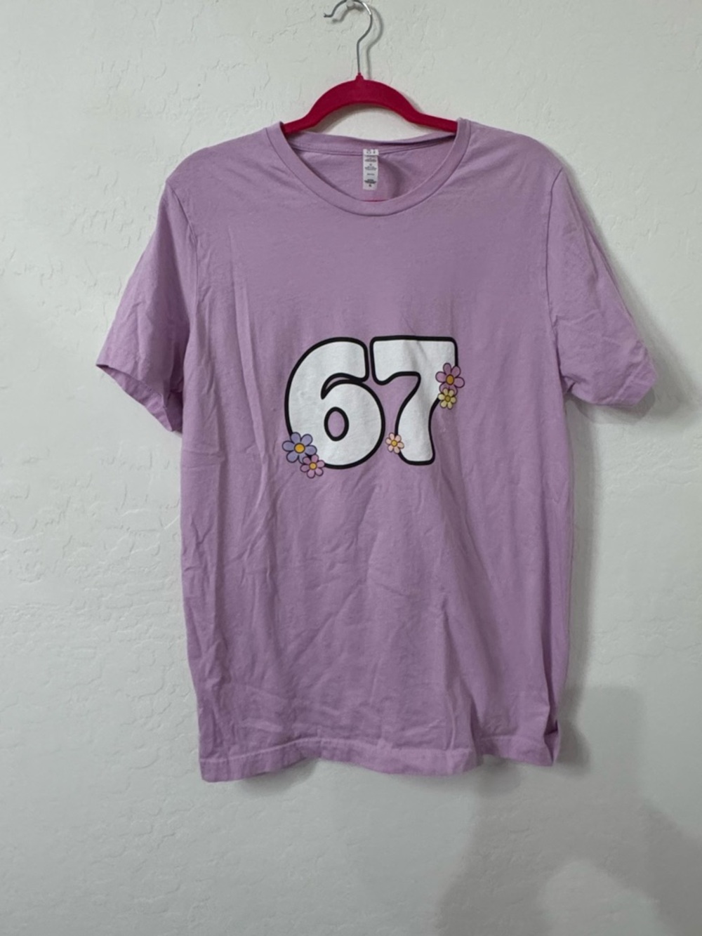 Lilac 67 Graphic Tee Floral Y2K Trend TikTok Viral Shirt Size XL